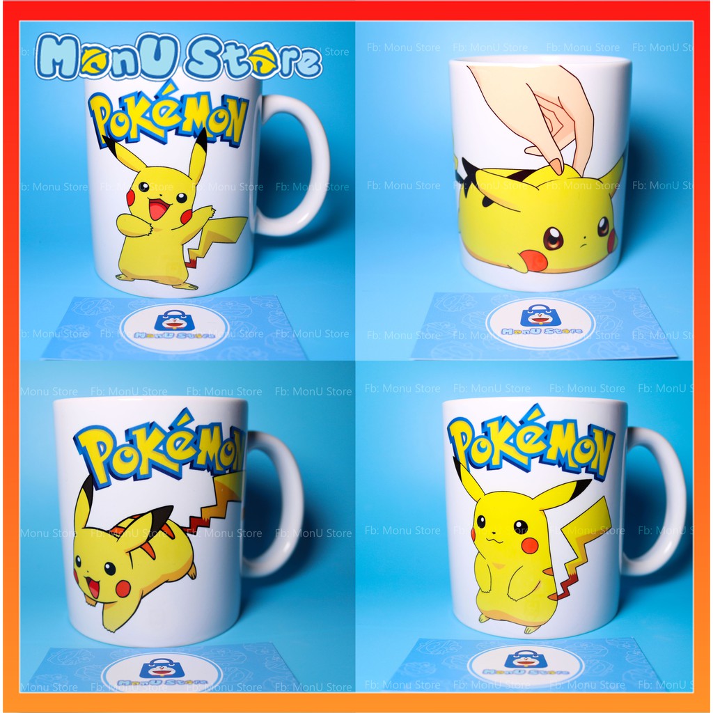 Ly sứ hoạt hình PIKACHU dễ thương cute (ly thường, ly huyền ảo)