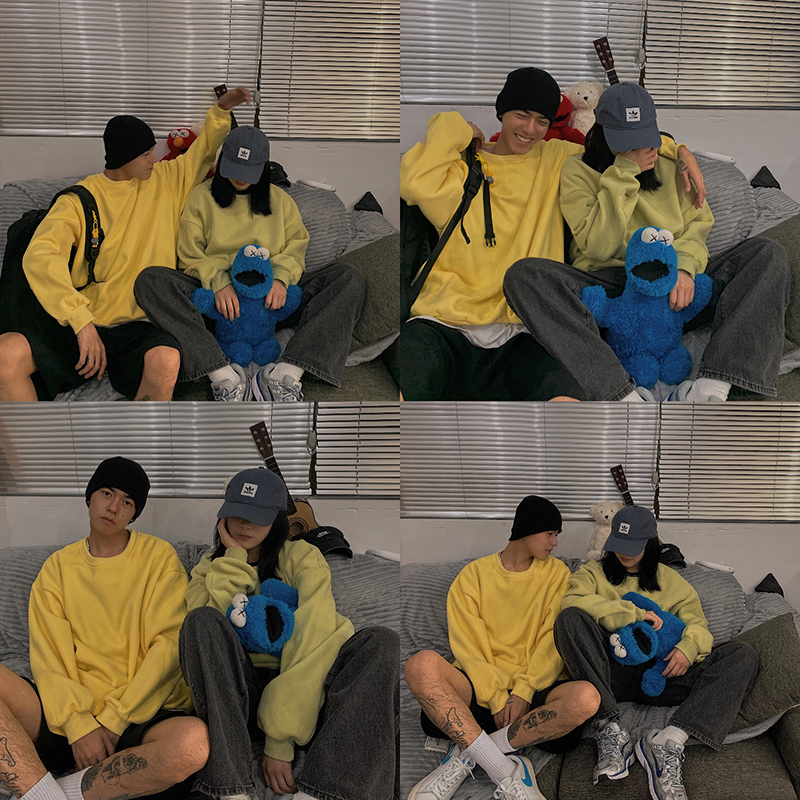 Áo Sweater Nữ Tay Dài Màu Trơn Phong Cách Hàn Quốc