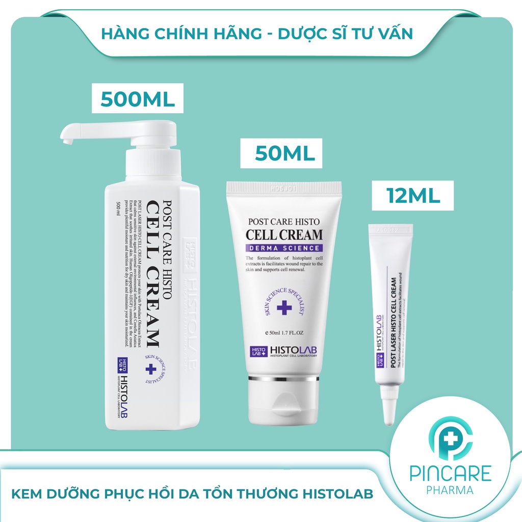 Kem dưỡng phục hồi da B5, tinh chất rau má Histolab Post Care Histo Cell Cream - Hàng chính hãng - Nhà thuốc PinCare