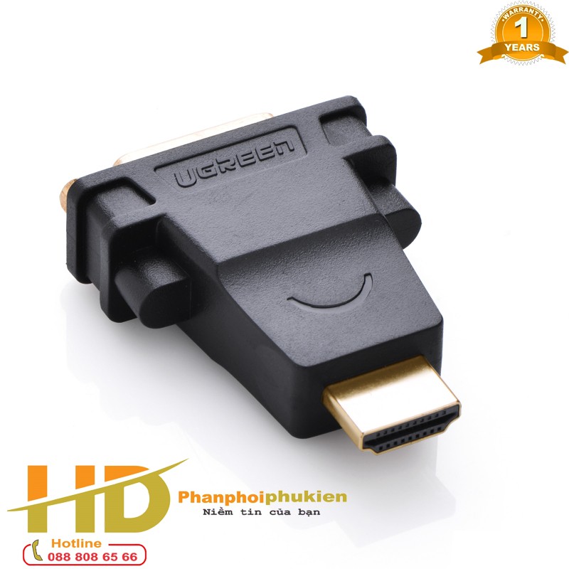 Đầu chuyển đổi HDMI sang DVI 24+5 (âm) Ugreen 20123
