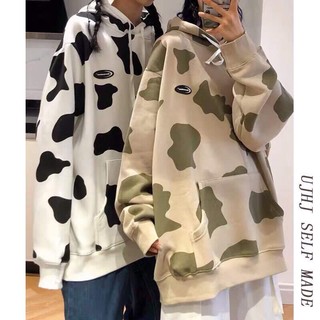 áo hoodie Nỉ loang bò sữa dáng rộng