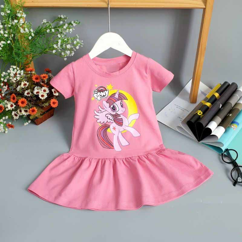 [HOT] VÁY ĐUÔI CÁ XÒE IN HÌNH NGỰA PONY CHẤT COTTON MỀM MÁT SIÊU ĐÁNG YÊU CHO BÉ 8-25KG. VIDEO THẬT. XƯỞNG MAY BIBO