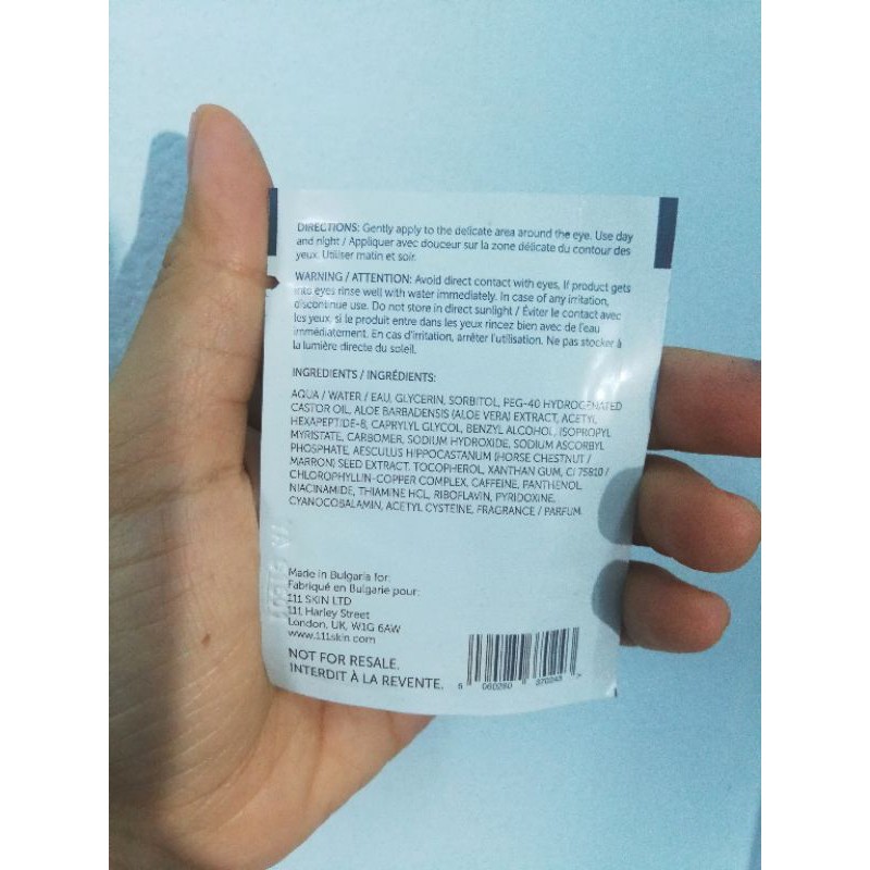 Gel nâng cơ mắt cao cấp 111skin Space Defence Bright Eye Lift Gel Nac Y2 dung tích 1ml