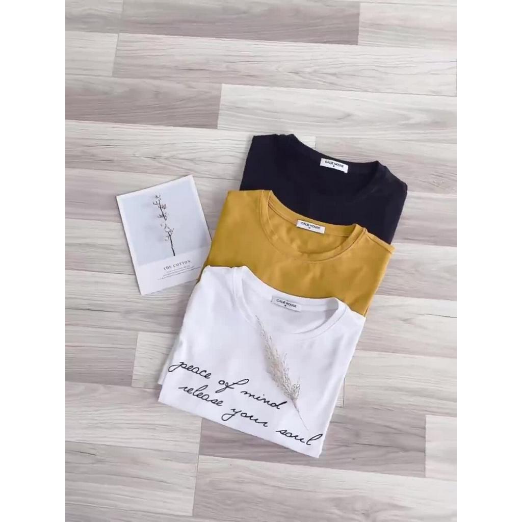 Áo thun chữ cách điệu thời trang thiết kế nữ Calie House A145 | BigBuy360 - bigbuy360.vn