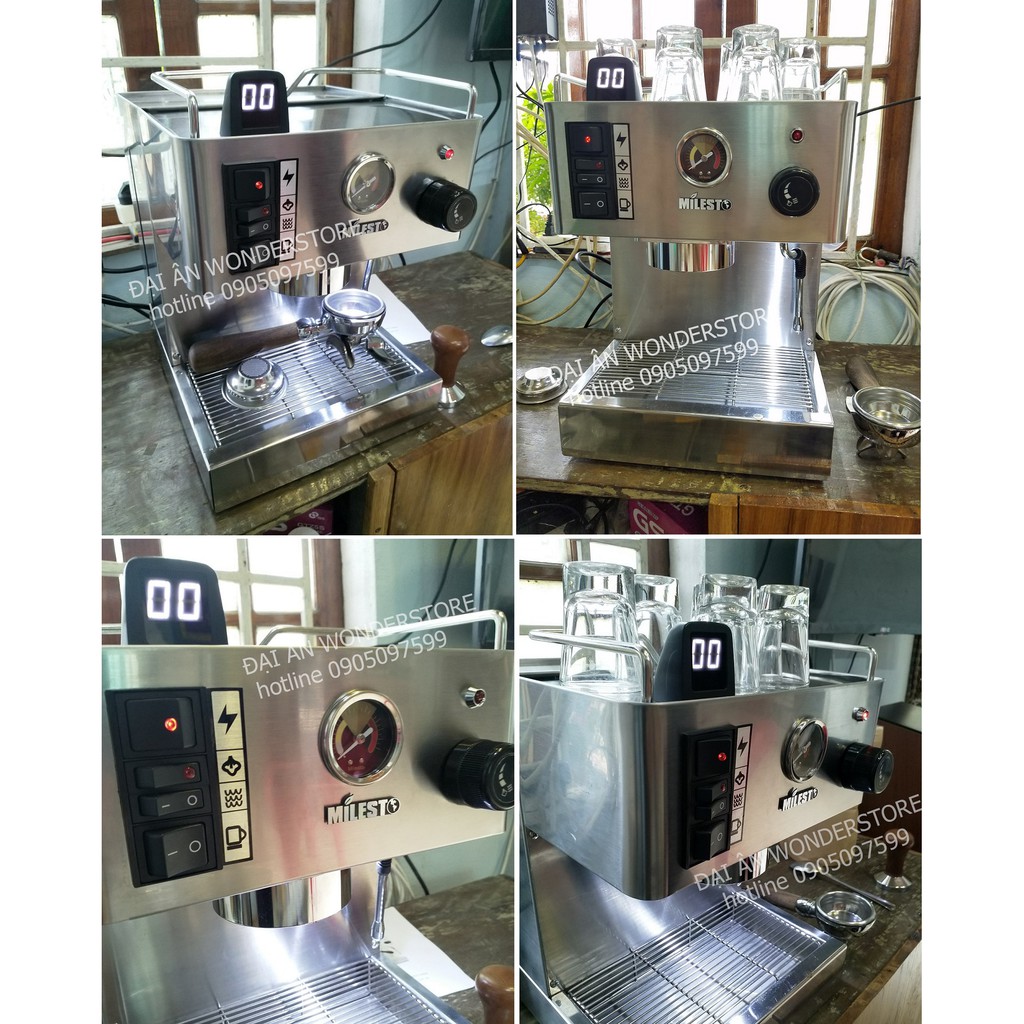 Máy pha cà phê espresso Milesto EM-18 chuyên nghiệp