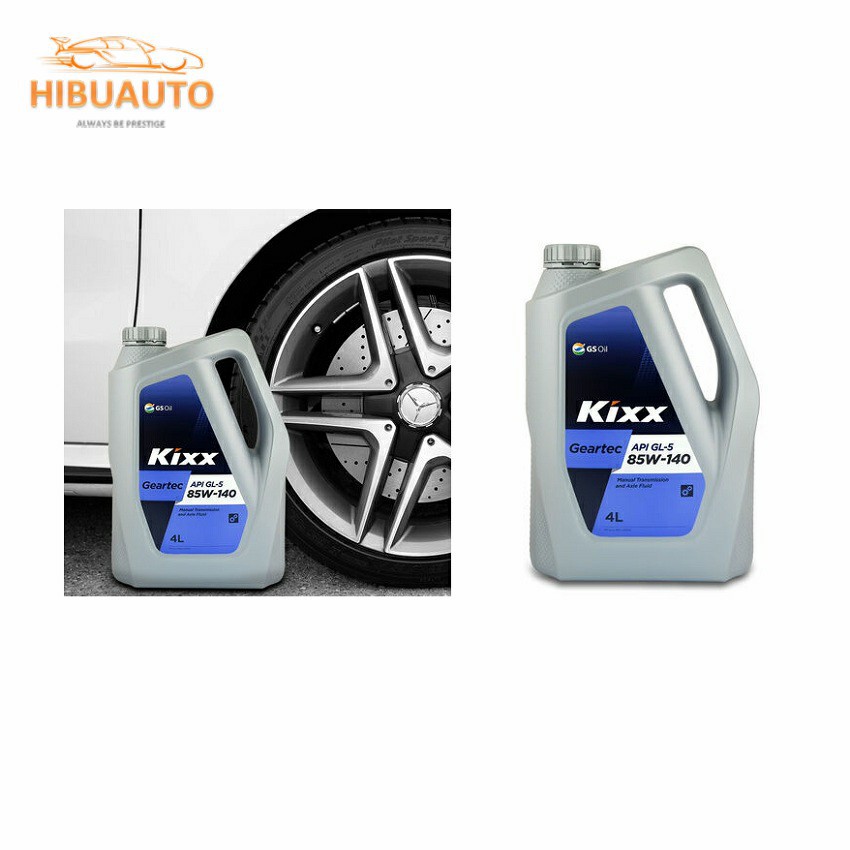 Dầu Bánh Cầu Và Hộp Số Kixx GEARTEC GL-5 80W-90 - 85W-140 4 lít