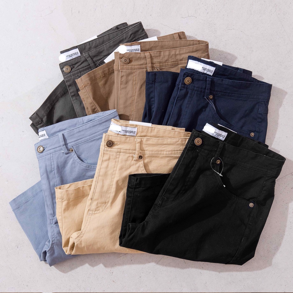Quần sooc kaki jean nam trơn kiểu dáng trẻ trung, năng động VNLINE - QSKKJZR