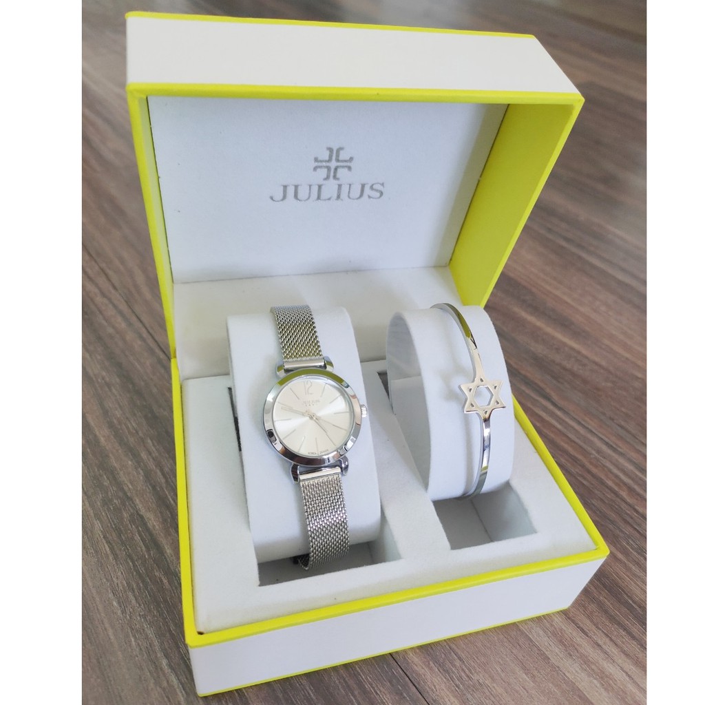 [Mã BMLTA50 giảm 10% đơn 150K] Combo đồng hồ nữ dây thép và Lắc tay nữ ngôi sao Julius Hàn Quốc Ja-732 | BigBuy360 - bigbuy360.vn
