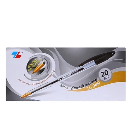 Bút Bi Thiên Long TL-049, Nét 0.8mm  Bút bi có nắp, bút bi ngòi to, bút bi nét to viết trơn
