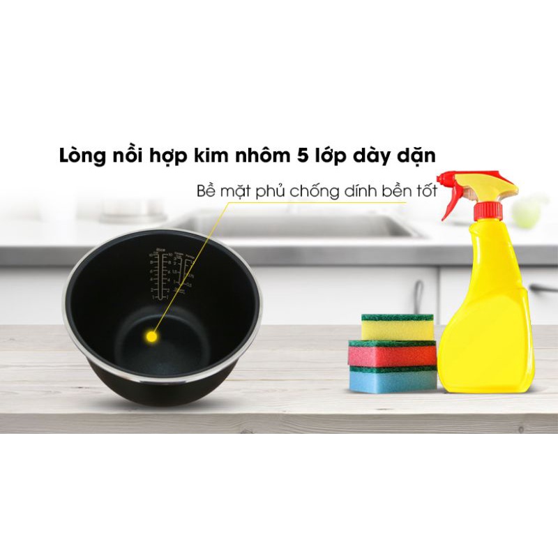 Nồi cơm điện cao tần Midea 1.8 lít MB-HS5007-HÀNG CHÍNH HÃNG 100%-bh 12thang.trưng bày mới 99%