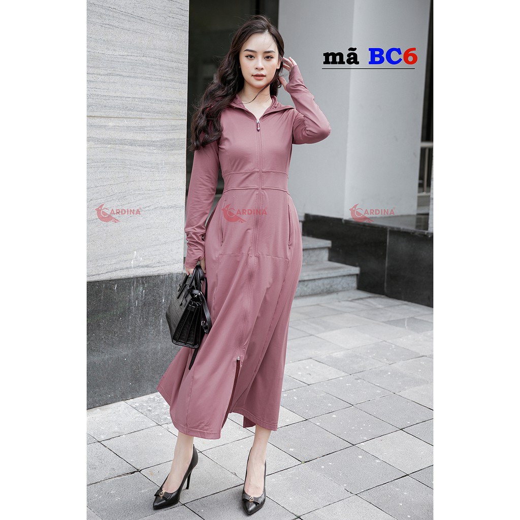 Áo Chống Nắng Nữ Dáng Dài Liền Thân 2 Lớp CHÍNH HÃNG CARDINA