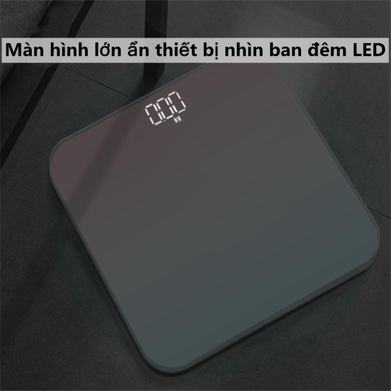 Cân Điện Tử Sức Khỏe Mini Gia Đình 180kg Mặt Kính Cường Lực Dùng Sạc Tiện Dụng