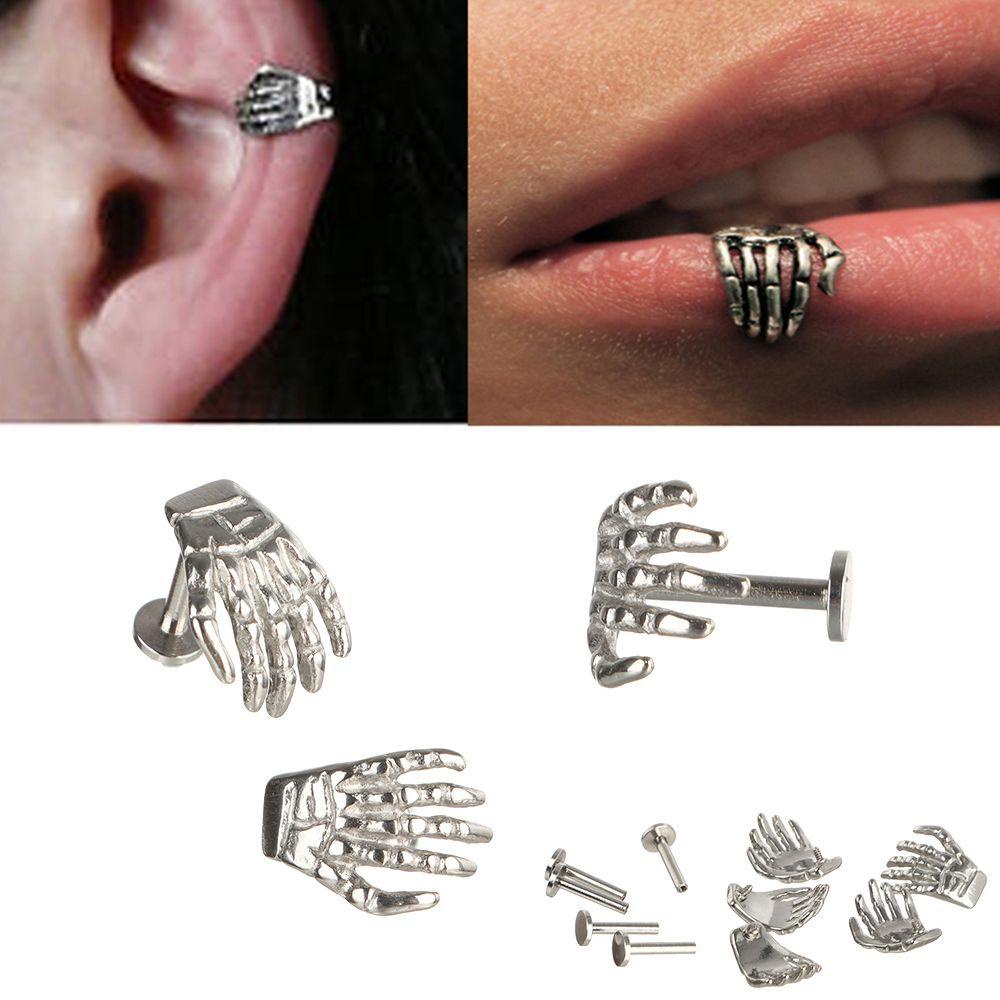 Khuyên Xỏ Môi / Môi / Tay Quỷ Bằng Thép Không Gỉ Phong Cách Punk