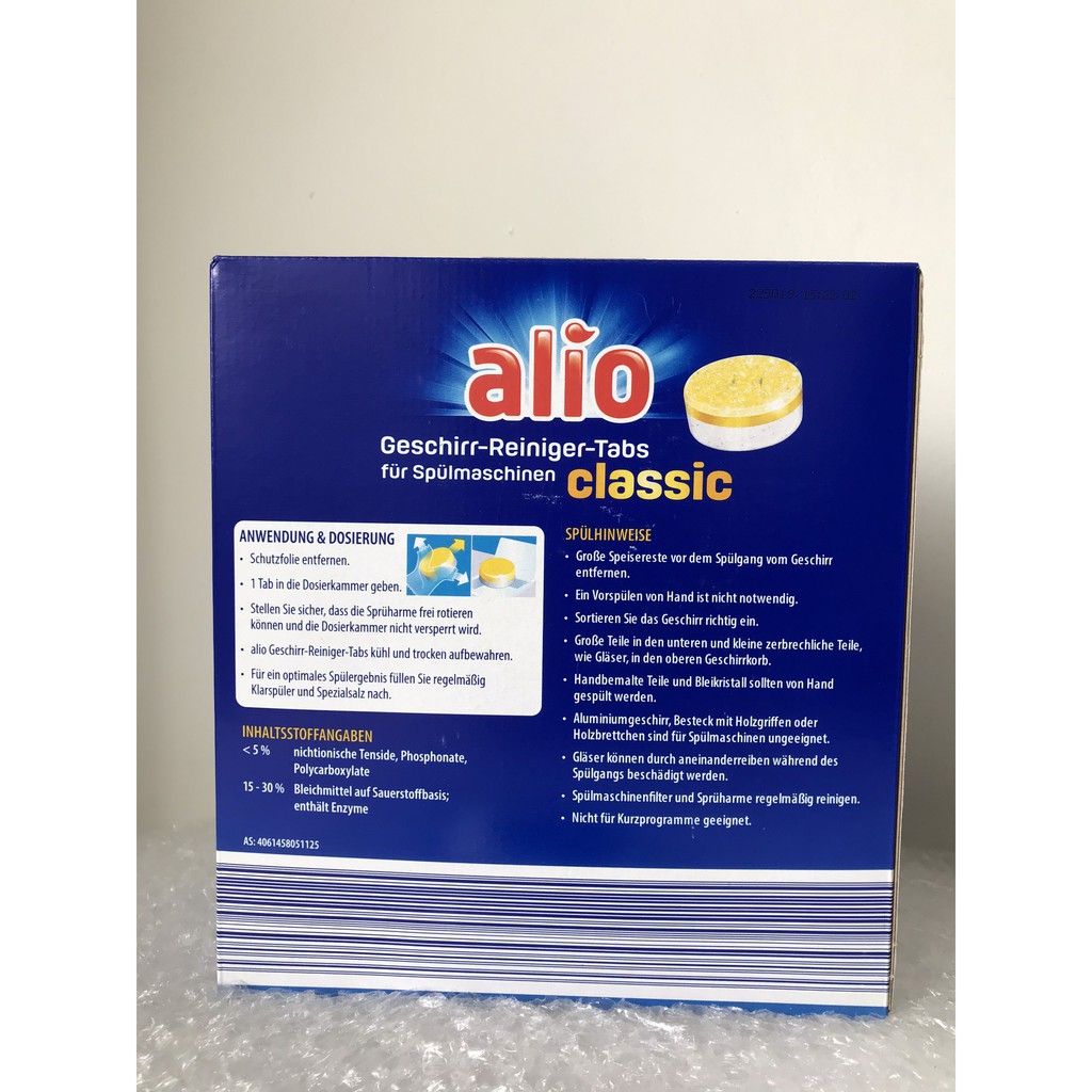 ALIO - Bột / Viên rửa ALIO CLASSIC - All in1 dùng cho máy rửa chén bát