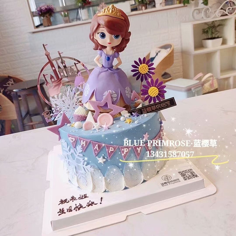 Búp bê trang trí bánh cupcake chủ đề công chúa Disney