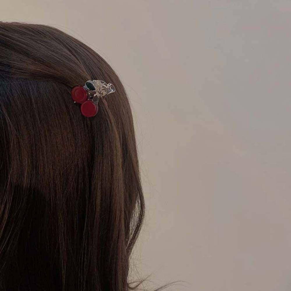 TWINKLE Kẹp Tóc Mini Họa Tiết Da Báo Đính Đá Thời Trang