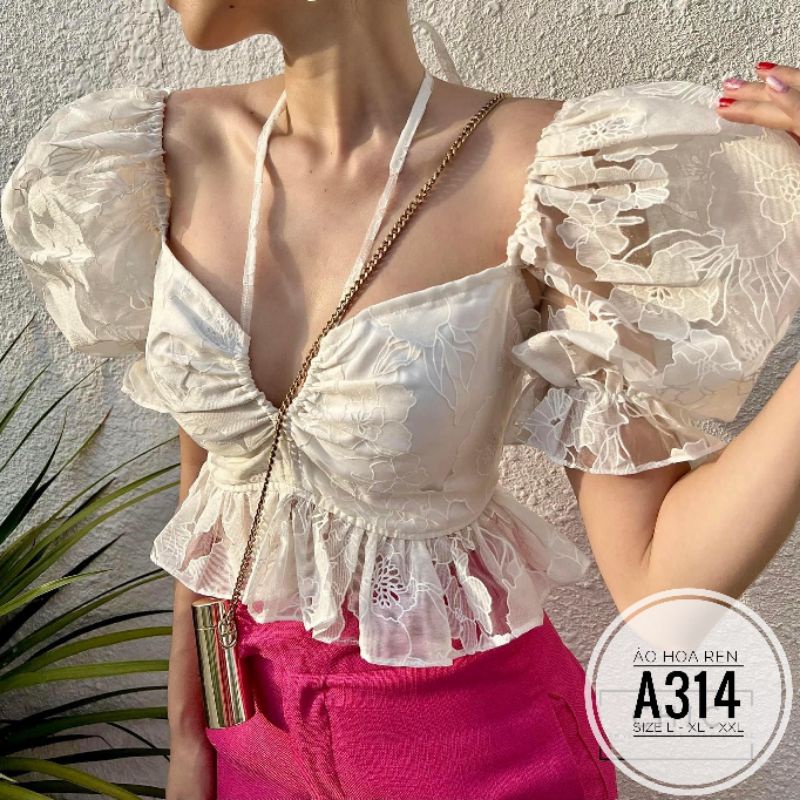 Áo hoa ren big size từ 60kg-90kg