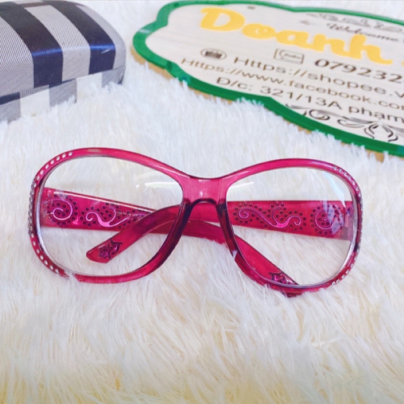 Kính râm nữ trung niên L003 gọng tím sắc tím,thanh lịch,trang trọng