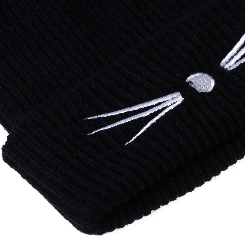 Mũ Len Beanie Đính Tai Mèo Thời Trang Mùa Đông