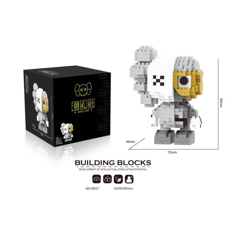 Lego nanoblock kaws mini Đồ chơi lắp ráp xếp hình lego nano block  cho bé Mã Chaoli