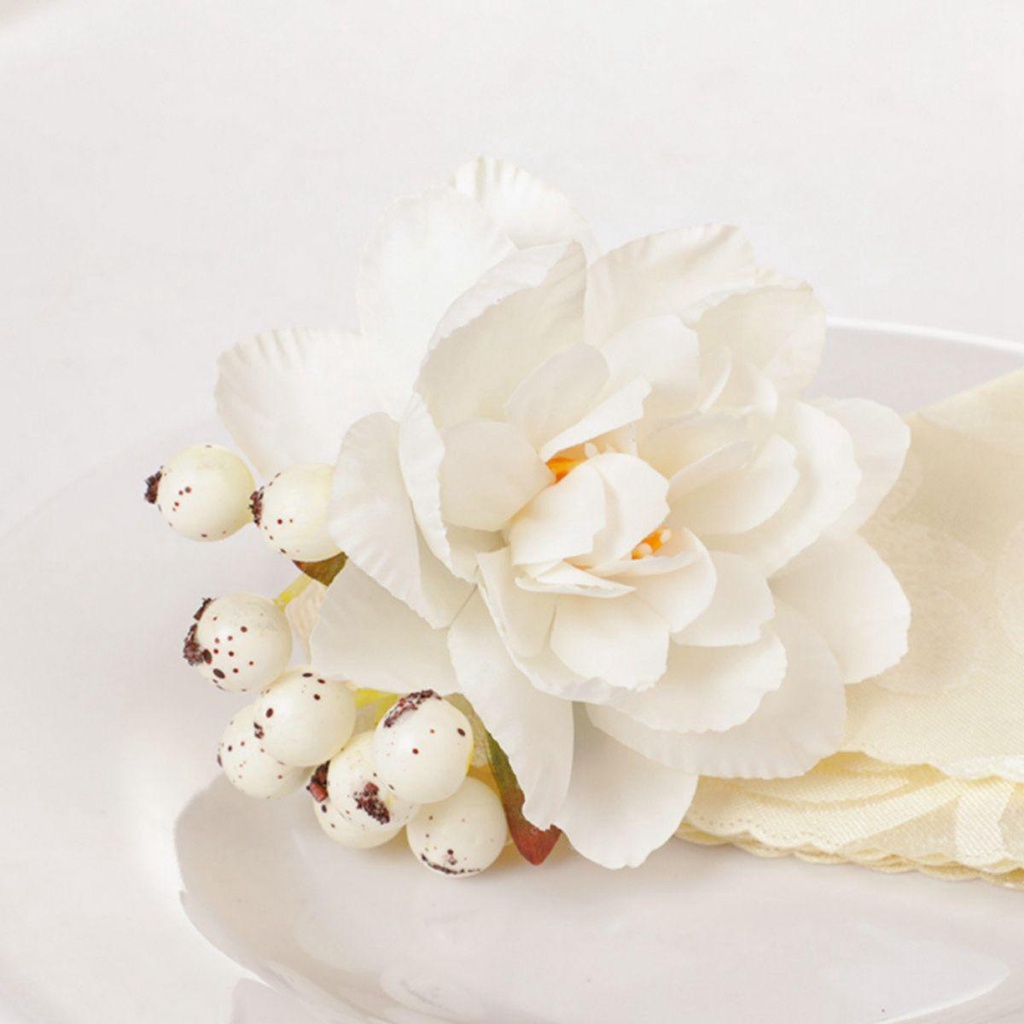 Vòng Khóa Khăn Ăn In Hoa Lá Nho Nhân Tạo Thanh Lịch Cho Khách Sạn / Nhà Bếp