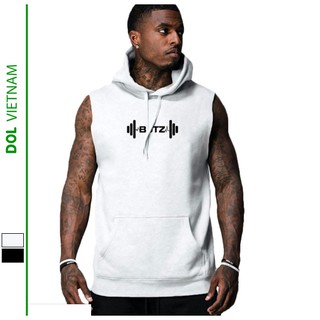 Áo tank top có mũ Nam in hình phong cách thể thao gymmer châu âu