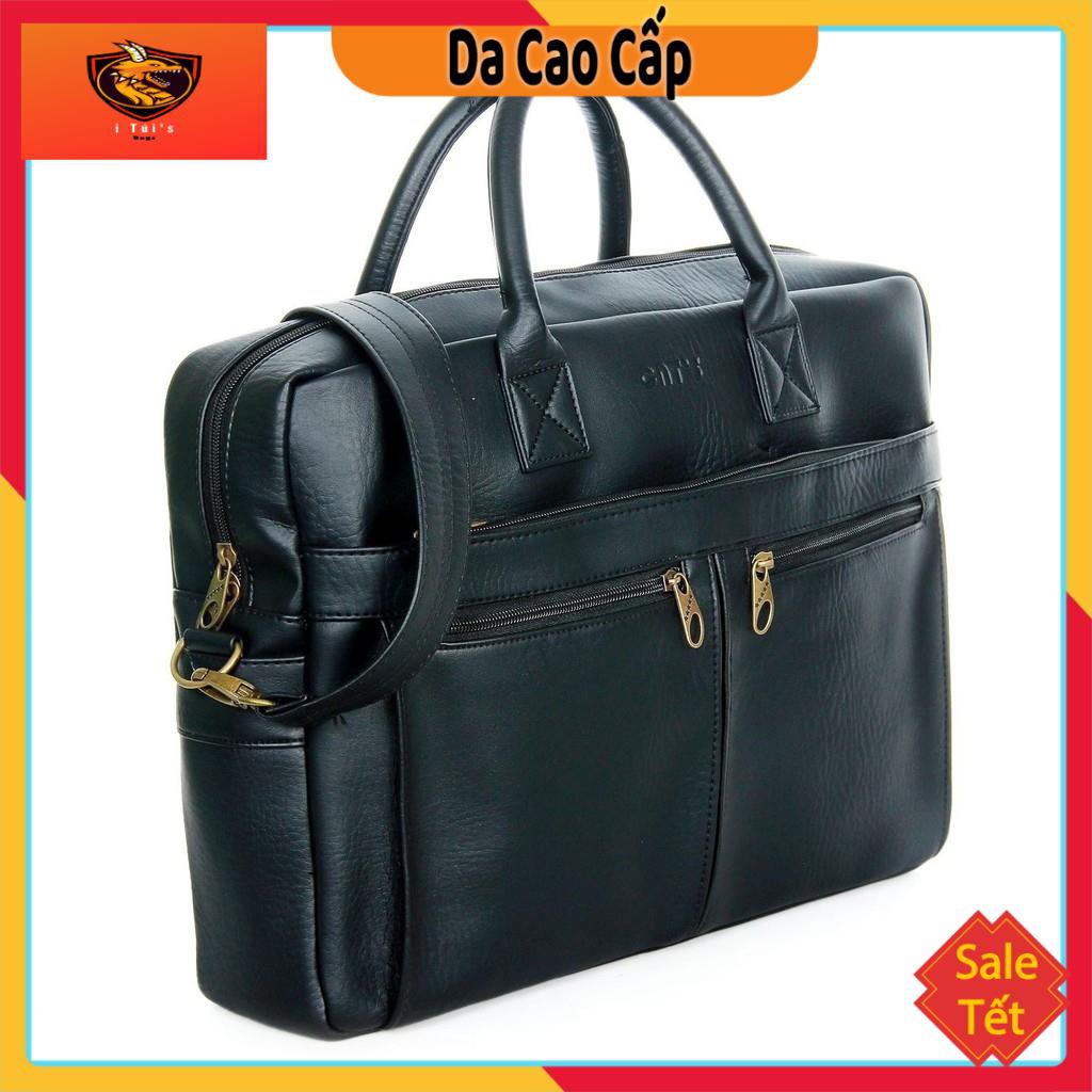 Cặp xách da công sở cao cấp đựng được laptop HQ07 nhiều màu | BigBuy360 - bigbuy360.vn