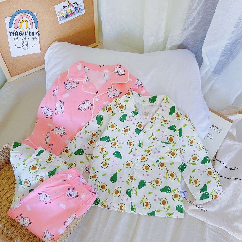 Bộ Đồ Ngủ Pyjama  họa tiết hình thú cực kỳ đáng yêu cho bé từ 9 - 30kg