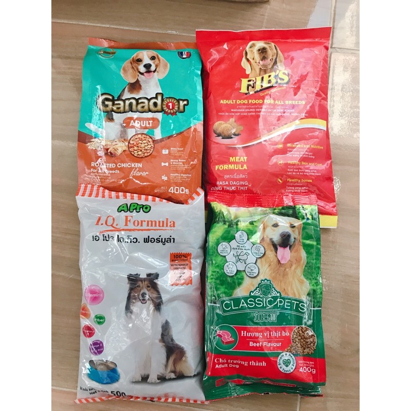 Combo 4 gói thức ăn cho chó trưởng thành Fib’s, Classic, Ganador, Chó Apro