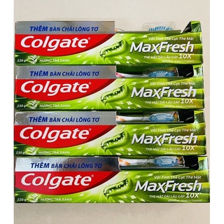 Kem đánh răng Colgate Maxfresh hương Trà xanh 230g tặng bàn chải