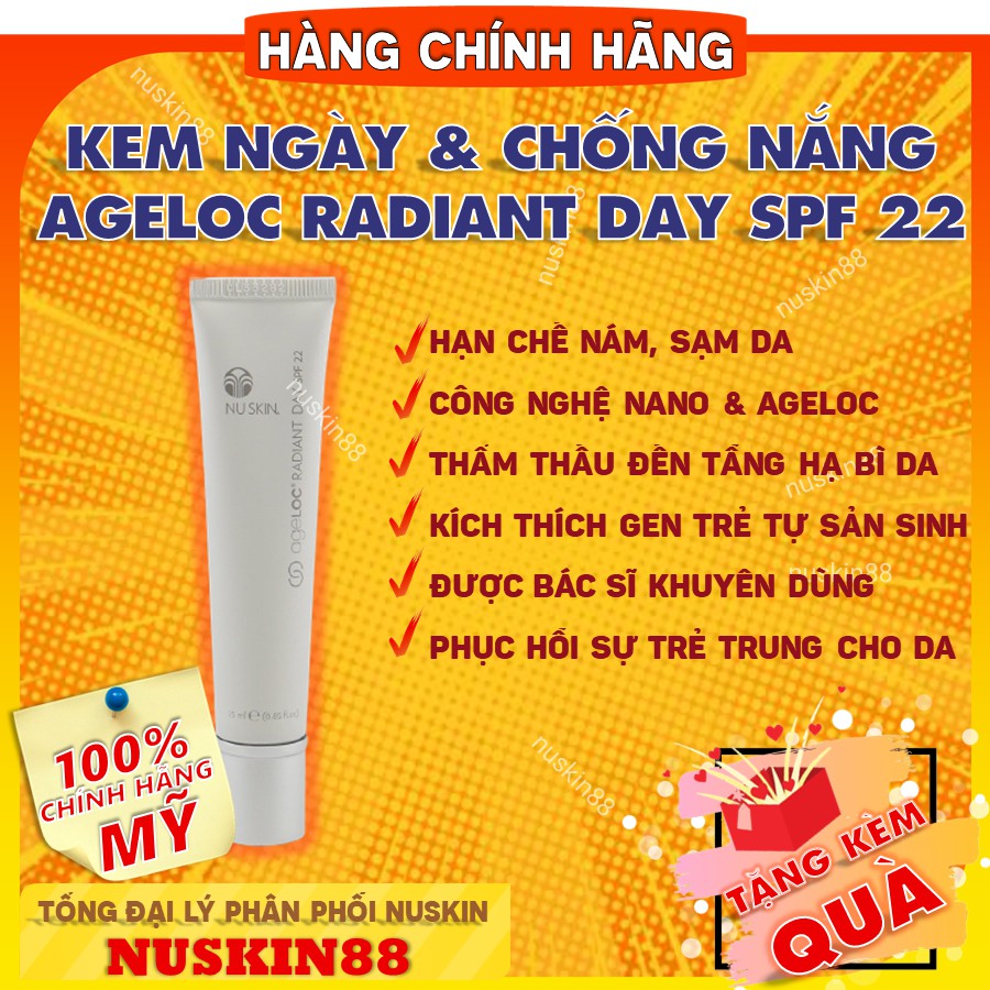 Kem Ngày Chống Lão Hoá & Kem Chống Nắng dưỡng da ageLOC Radiant Day SPF 22