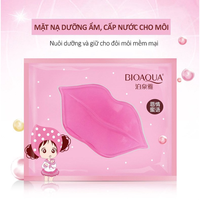 Mặt Nạ Môi Bioaqua Dưỡng Ẩm Mềm Mịn Căng Mọng (lẻ miếng)