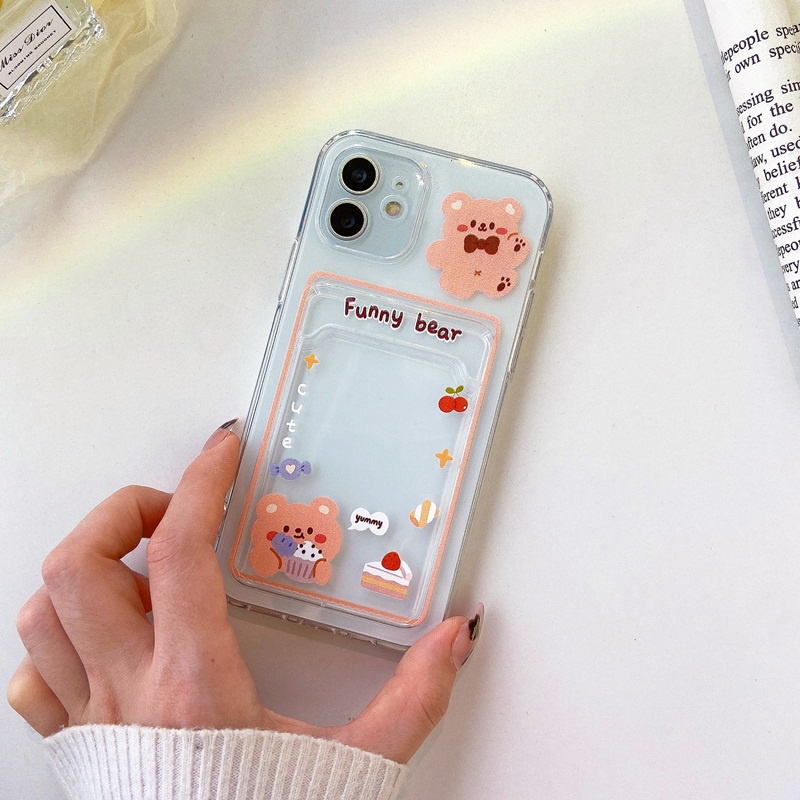 Ốp Điện Thoại Hình Vuông Có Ngăn Đựng Thẻ Cho Samsung Galaxy A03S A02S A12 A22 A32 A42 A52 A72 A02 A21S Note 10 lite