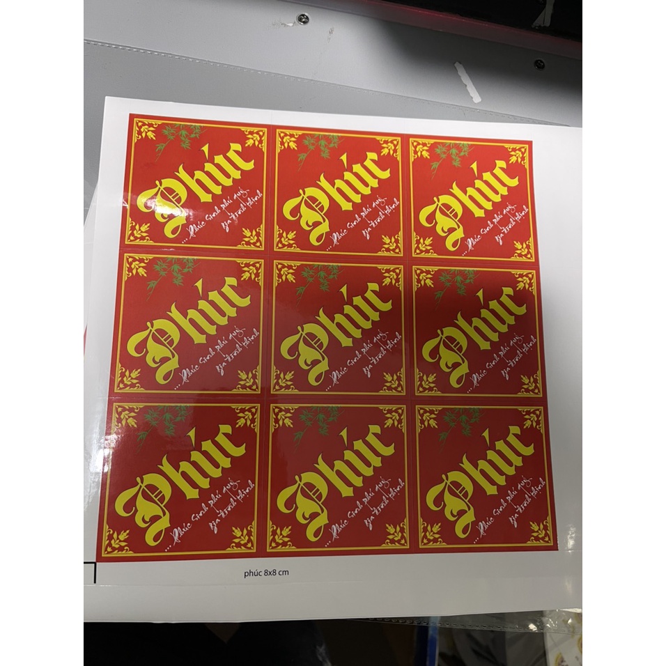 Tem tết dán hộp đựng, túi đựng 15 tem