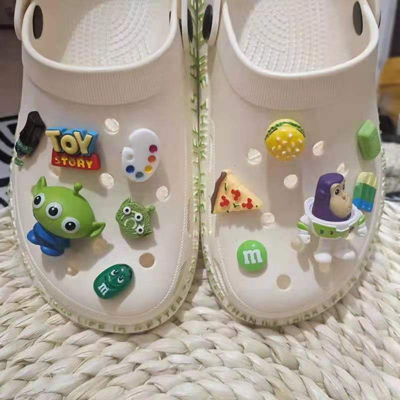 Stellalou Duffy Bear Accessorise Giày Hoạt Hình Dễ Thương Cho Croc Jibbits Bong Bóng Cún Hoa Hướng Dương Jibitz Phù Hợp Với Phụ Nữ