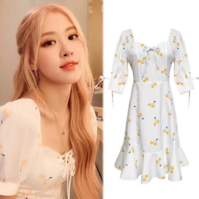 Đầm hoa giống Rose BlackPink