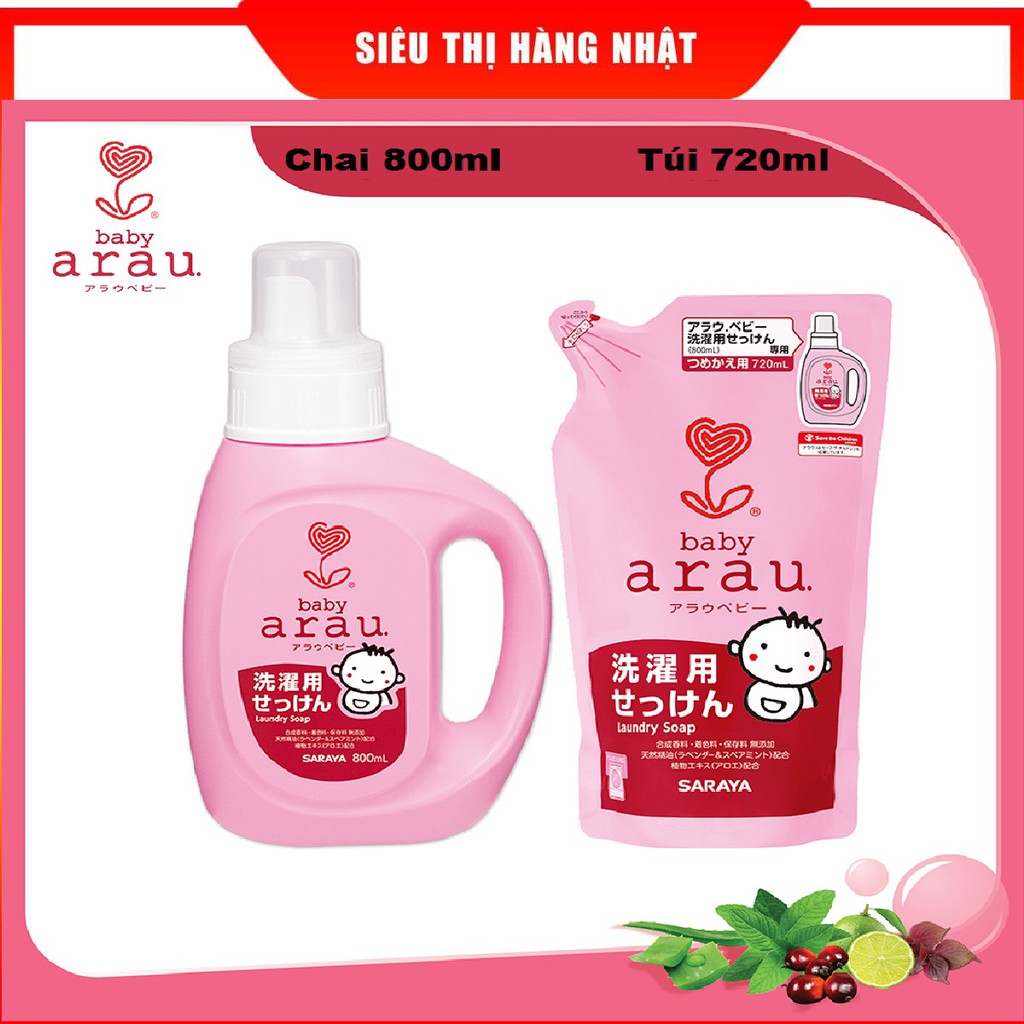 [Mã 267FMCGSALE giảm 8% đơn 500K] Nước giặt Arau Baby