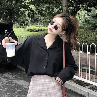 < FREESHIP > Sơmi Đen Vải Lụa [ Form UNISEX ]