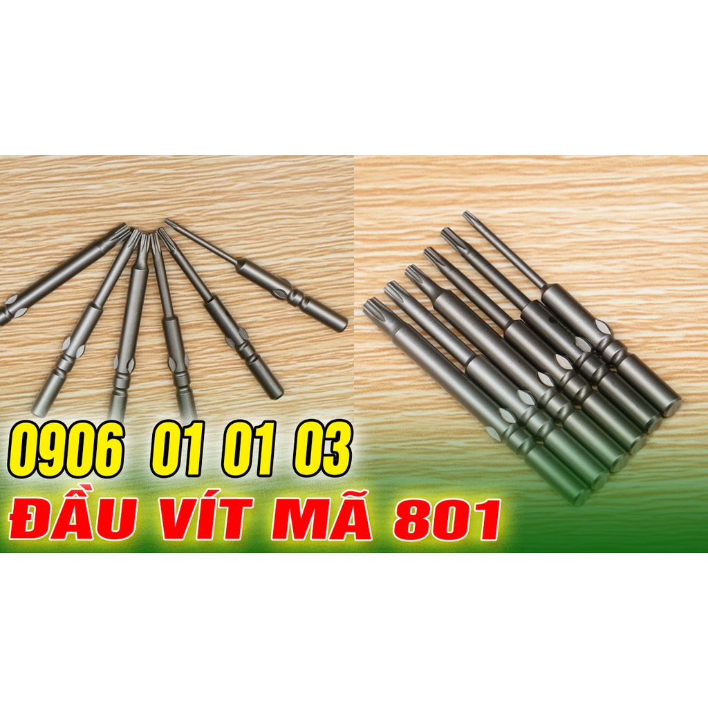 Đầu  tua vit điện mã 801 - t5 t6 t8