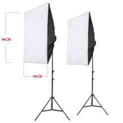 Bộ kit E27 Softbox 60x90 studio chụp ảnh, quay phim, Livestream chuyên nghiệp