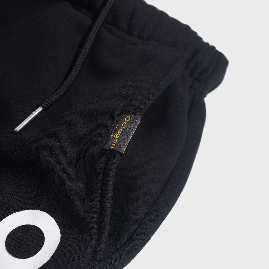 OCTAGON - Sweatpants Basic 2 In 1 - Quần dài ống bo - Màu đen
