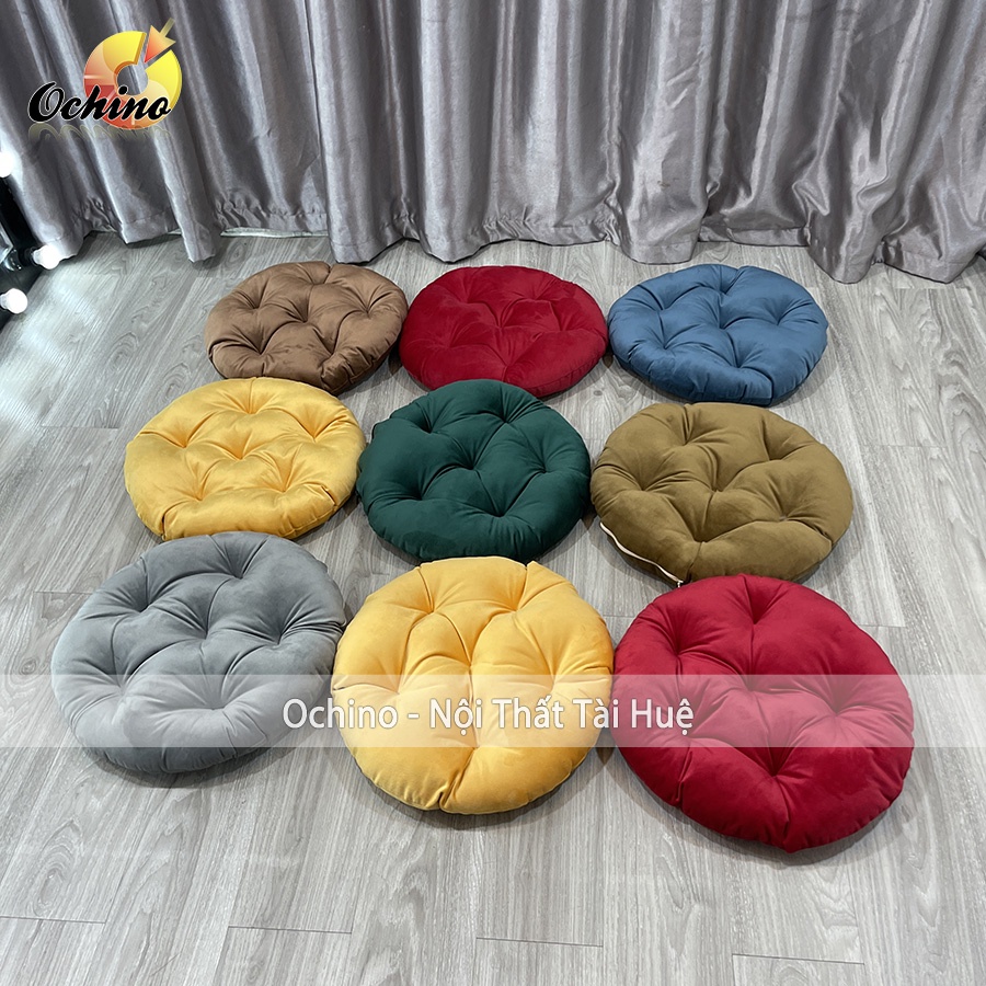 Nệm Ngồi Hình Tròn, Đệm Ngồi Bệt Tròn Cho Ghế Ban Công Hoặc Cho Quán Trà Sữa Mềm Mịn Size 40Cm