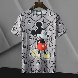 Ancle1988 áo nam Tay Ngắn Cổ Tròn In Hình Chuột Mickey M-3Xl