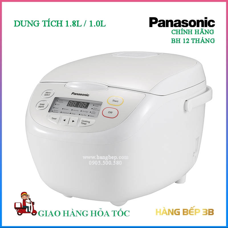 Nồi cơm điện tử Panasonic 1.8 lít SR-CL188WRA - Bảo hành chính hãng 1 năm toàn quốc