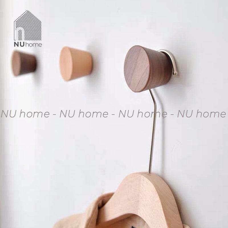 nuhome.vn | Móc gỗ treo đồ đơn giản hình nón phong cách tối giản trang trí mảng tường độc đáo