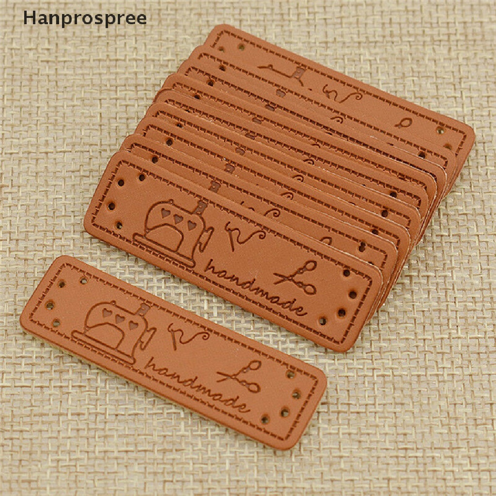 Bộ 50 Thẻ Da PU Trang Trí Với Họa Tiết Trái Tim