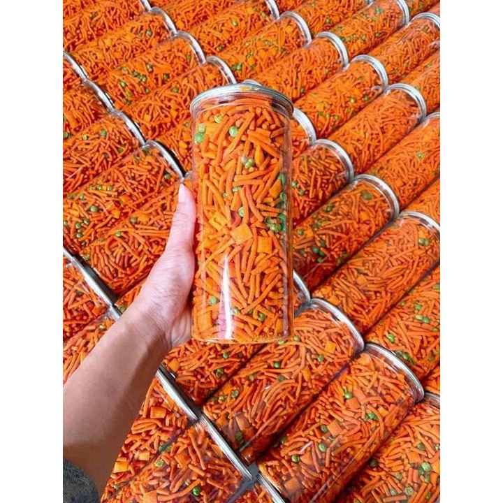 Bim Bim Tăm Que Đậu Hà Lan Ăn Vặt Tuổi Thơ Lon pet 300gr - Free ship - Ăn Vặt SK House