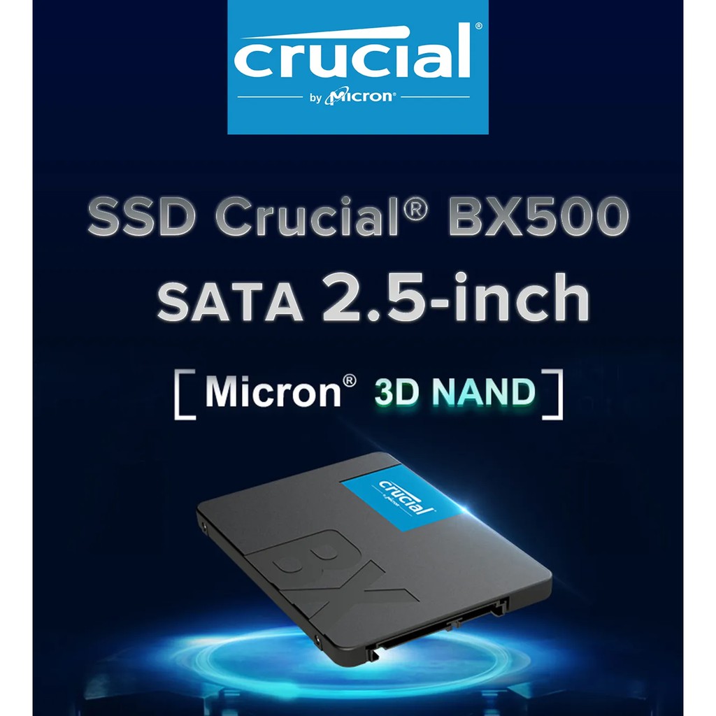 Ổ Cứng Crucial BX500 480GB 3D NAND SATA 2.5-inch SSD - Hàng chính hãng