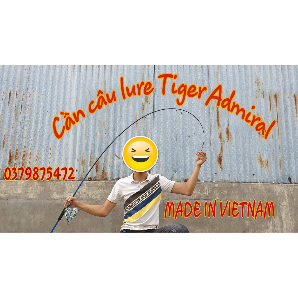 Cần câu lure máy đứng Tiger Admiral 2m1 giá sinh viên