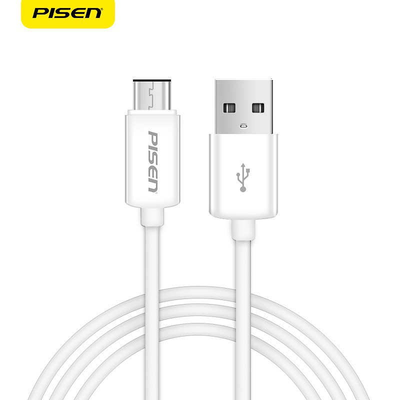 Cáp sạc điện thoại Pisen USB Type-C (2A) 1000mm - Hàng chính hãng